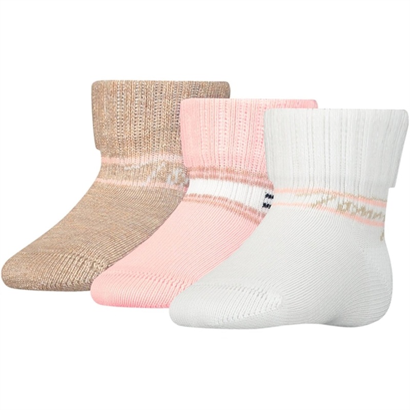 Tommy Hilfiger Baby Newborn Strmper 3-Pak Giftbox Pink Combo