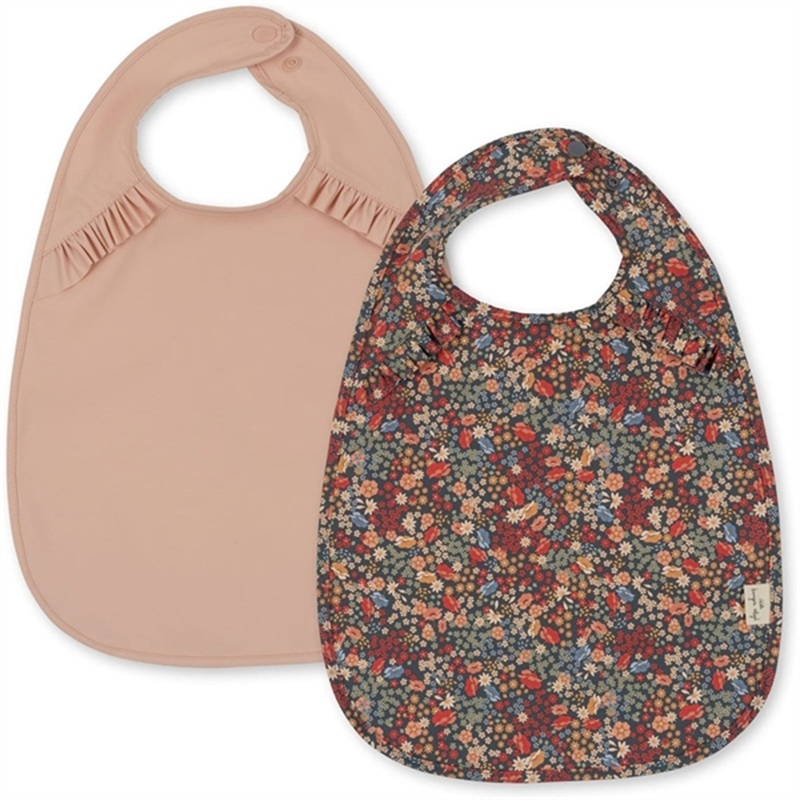 Konges Sljd Bib With Frill Villetta Blue 2-Pack