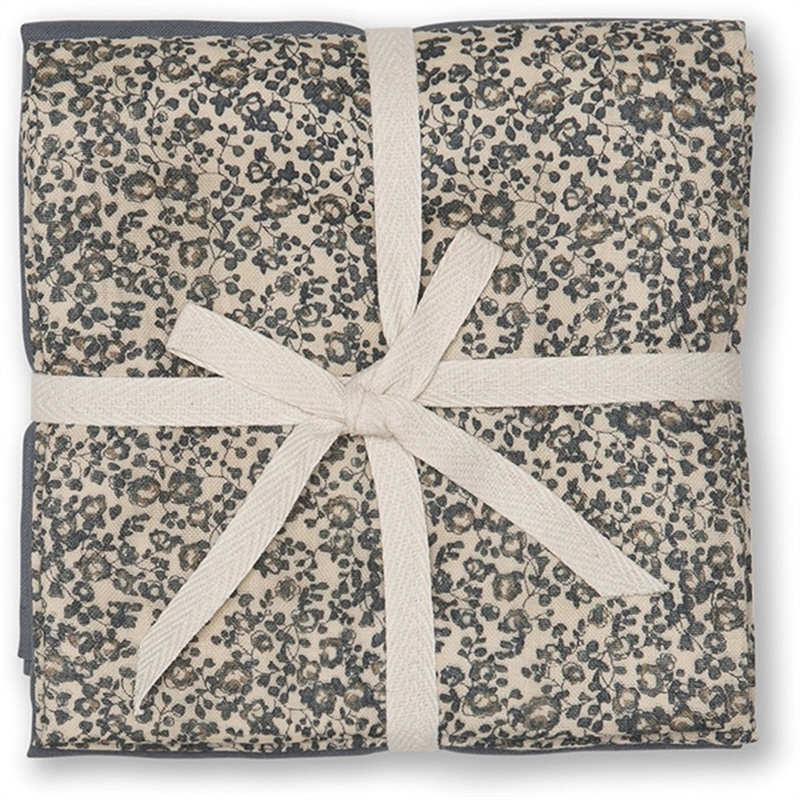 That’s Mine Muslin Cloths 3-Pack Bora Flores Sandshell\/Blue