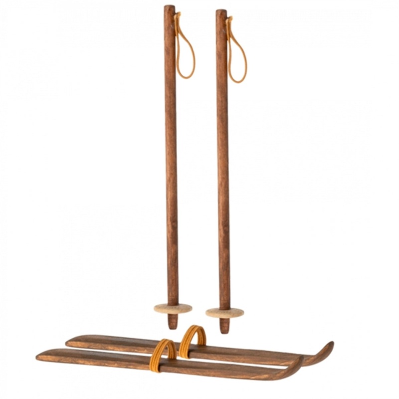 Maileg Ski And Ski Poles, For Mum \u0026 Dad Mouse