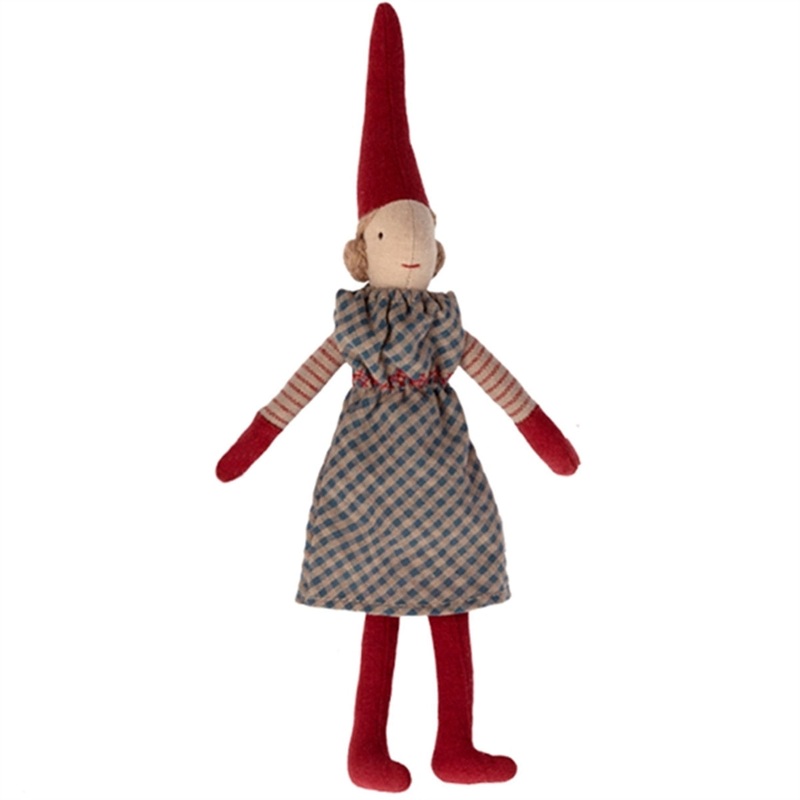 Maileg Pixy Size 1, Dress – Blue Check