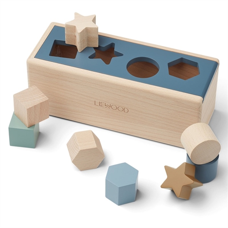 Liewood Midas Puzzle Box Whale Blue\/Multi Mix
