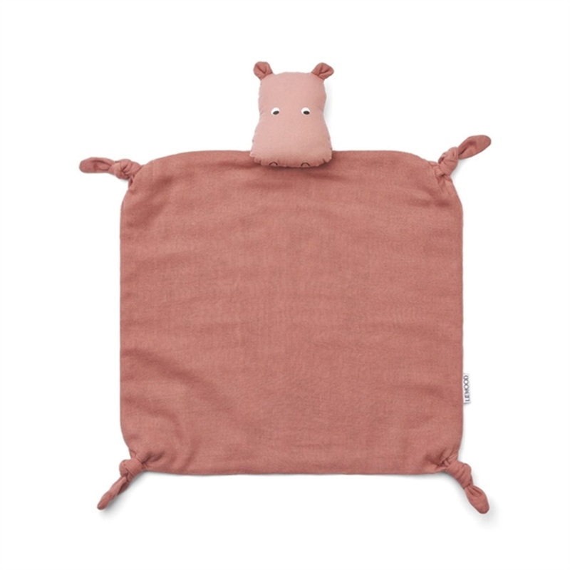Liewood Agnete Cuddle Cloth Hippo \/ Dusty Raspberry Mix