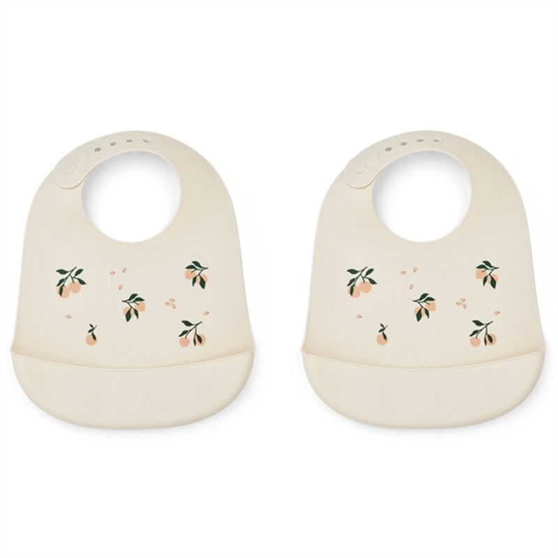 Liewood Tilda Silicone Bib Peach\/Sea Shell Mix 2-pack