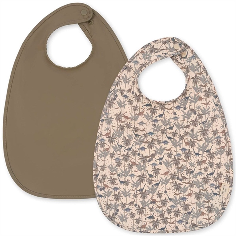 Konges Sljd Bib 2-pack Dino Blue\/Overland Trek