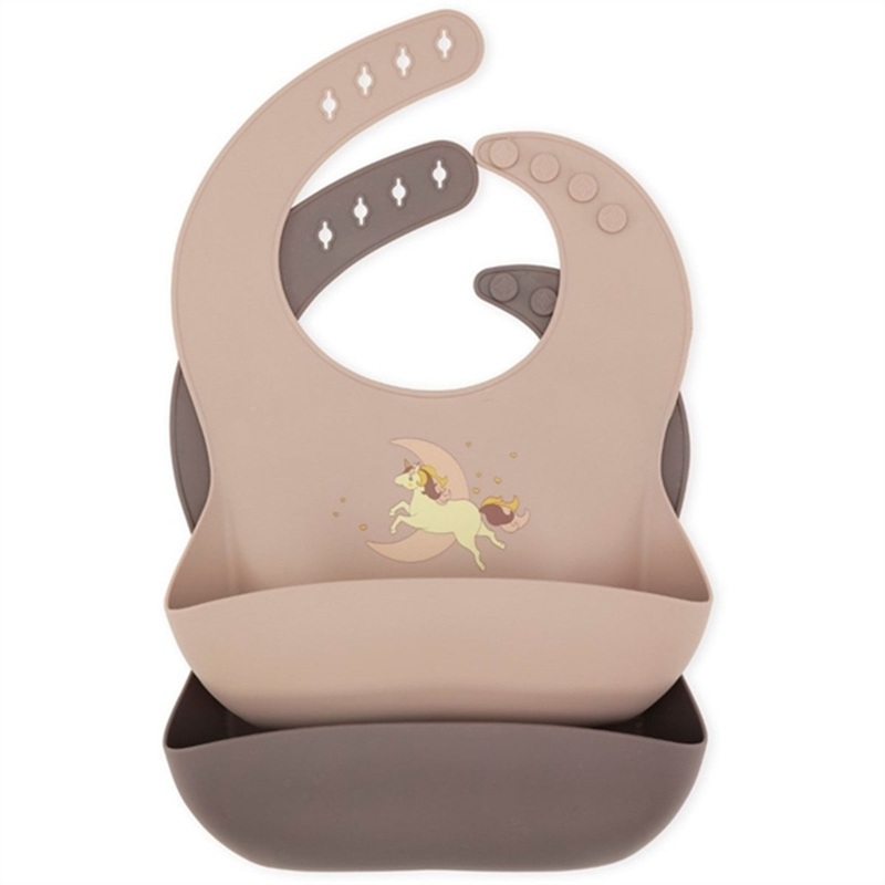 Konges Sljd Bib Silicone 2-pack Unicorn