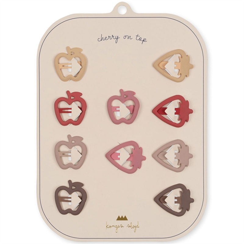 Konges Sljd Hair Clips Junior Mix 10-pack Fruit