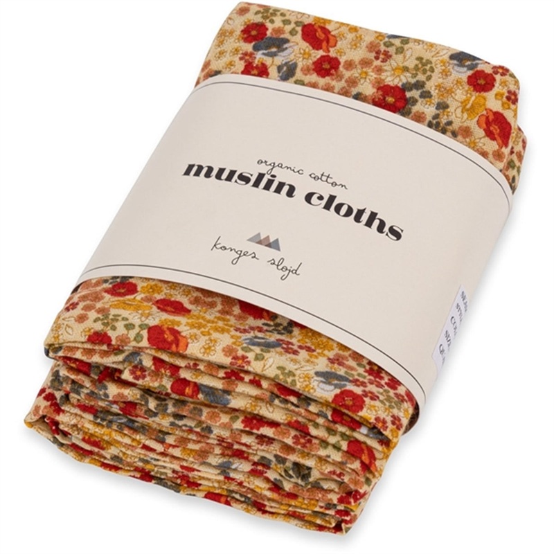 Konges Sljd Muslin Cloths 3-pack Villetta