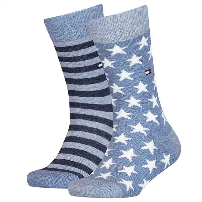 Tommy Hilfiger Kids 2-pack Socks Stars\/Jeans Striped