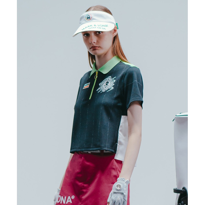 Emma Streamer Polo | WOMEN|BLACK|CHARCOAL|36(S)|38(M)|40(L)