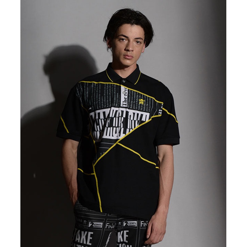 Puzzle Upcycle Polo | MEN|BLACK|ORANGE|GREY|44(S)|46(M)|48(L)|50(XL)