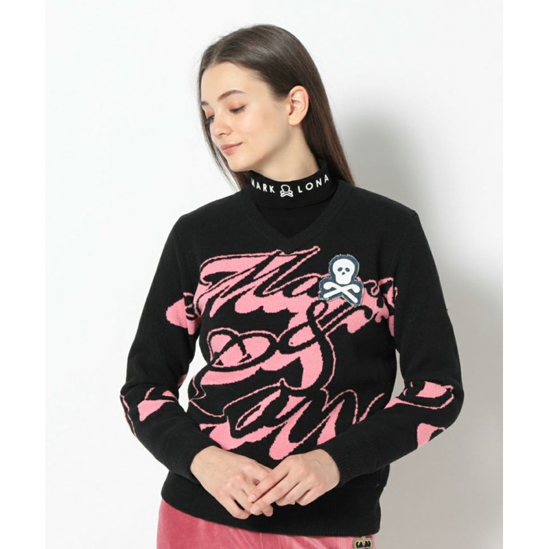 Atomic V-Knit | WOMEN|BLACK|WHITE|36(S)|38(M)|40(L)