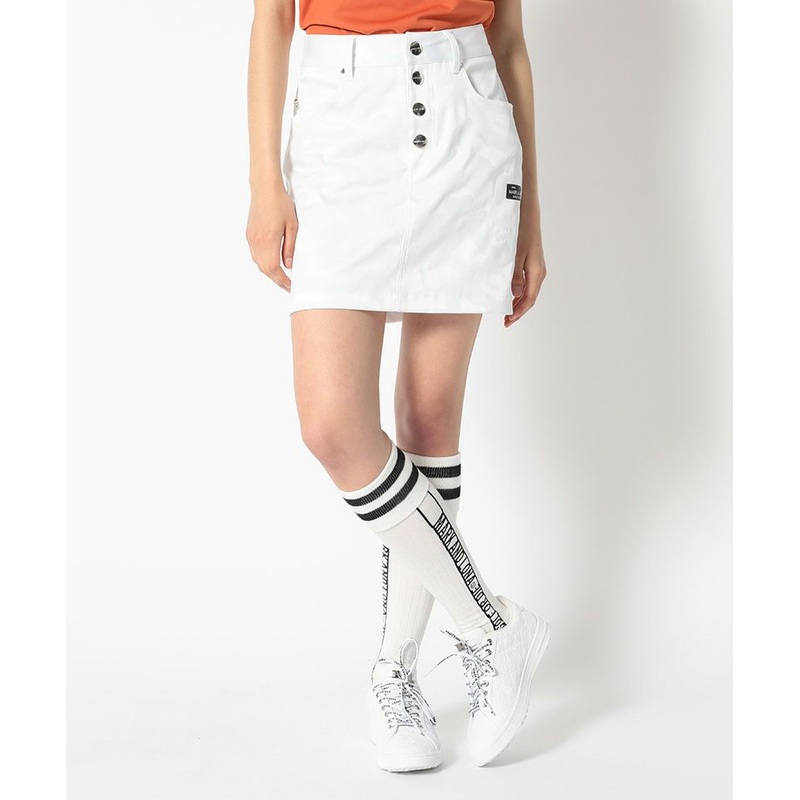 Gauge Jacquard Camo Skirt | WOMEN