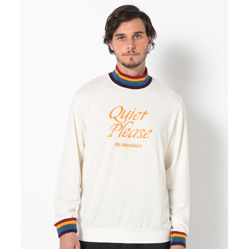 Iris Mock Neck Top | MEN|WHITE|NAVY|46(M)|48(L)|50(XL)