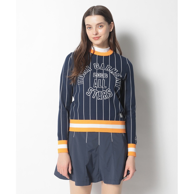 Snigger Sweater | WOMEN|NAVY|WHITE|YELLOW|36(S)|38(M)|40(L)