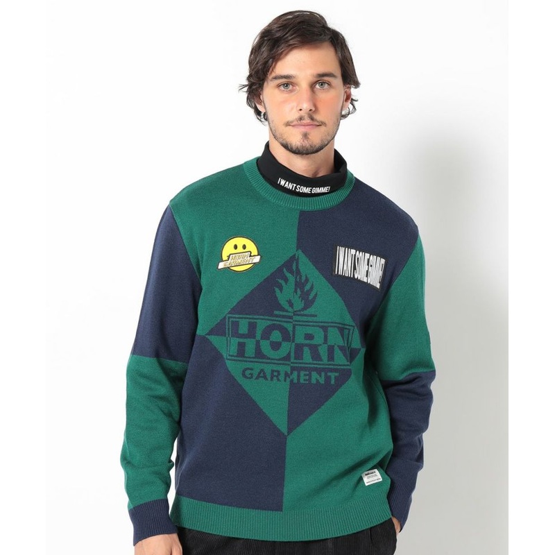 Hazmat Sweater | MEN|GREENxNAVY|BLACKxWHITE|46(M)|48(L)|50(XL)