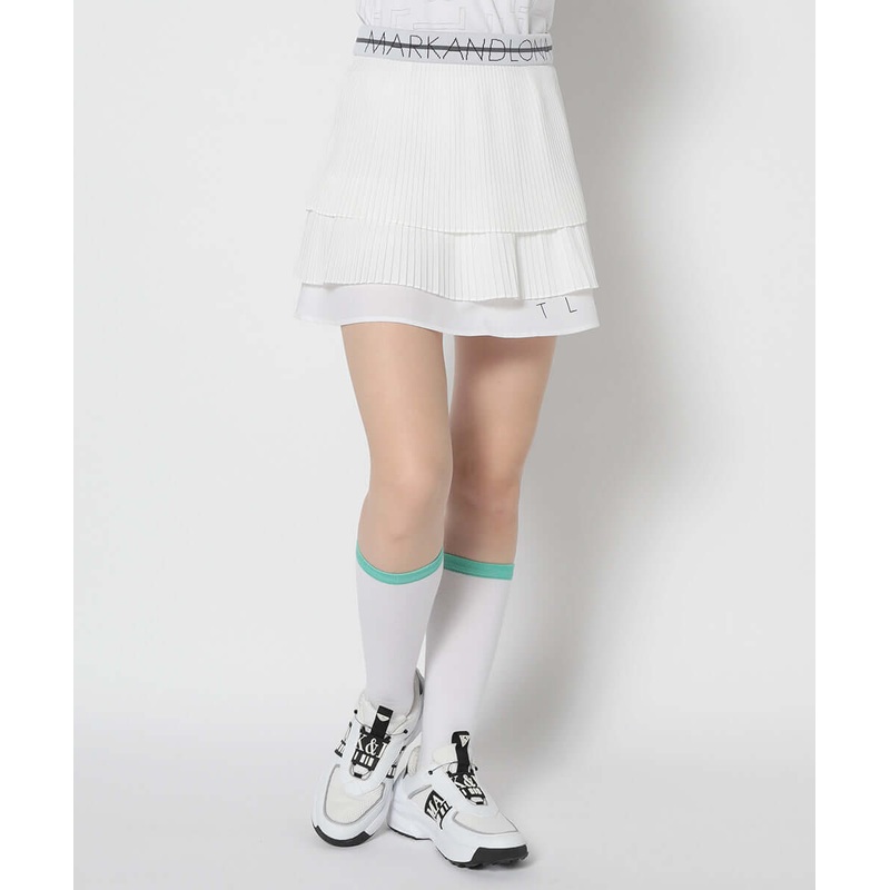 ACD Pleats Skirt | WOMEN|WHITE|NAVY|BLACK|34(XS)|36(S)|38(M)