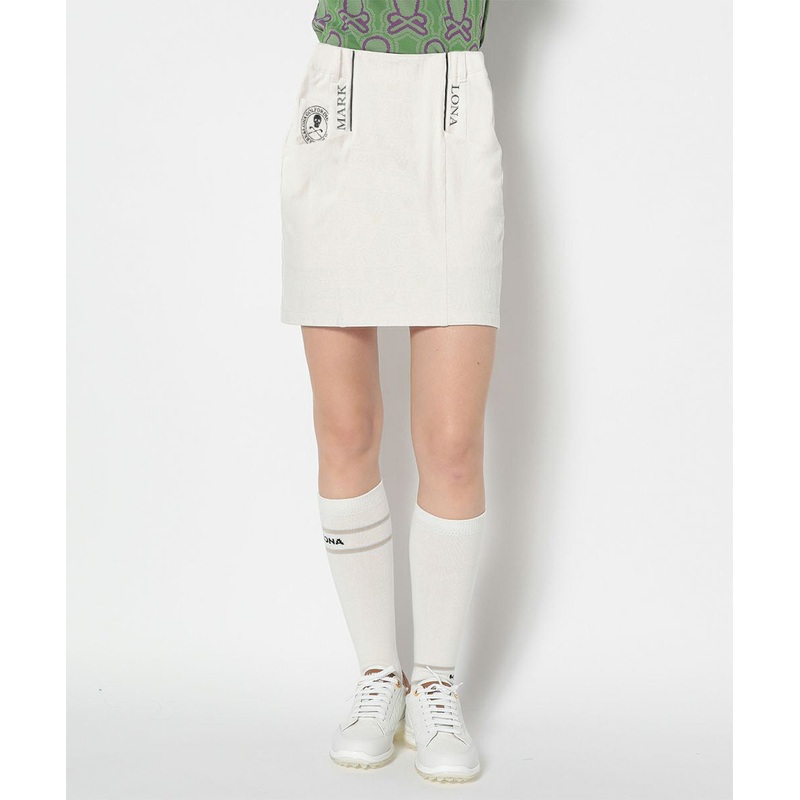 Essence Panel Skirt | WOMEN|OFF.WHITE|BLACK|36(S)|38(M)|40(L)