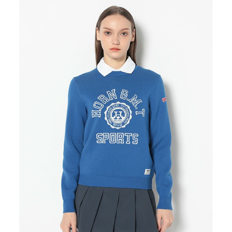 GMT League Sweater | WOMEN|BLUE|WHITE|NAVY|36(S)|38(M)|40(L)