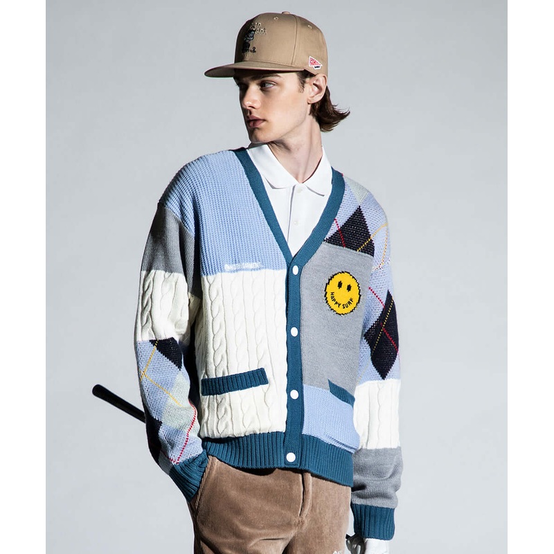 B.F.G Patchwork Golf Cardigan | MEN