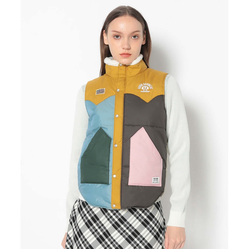 Beacon Crazy Pattern Western Puffer Vest | WOMEN