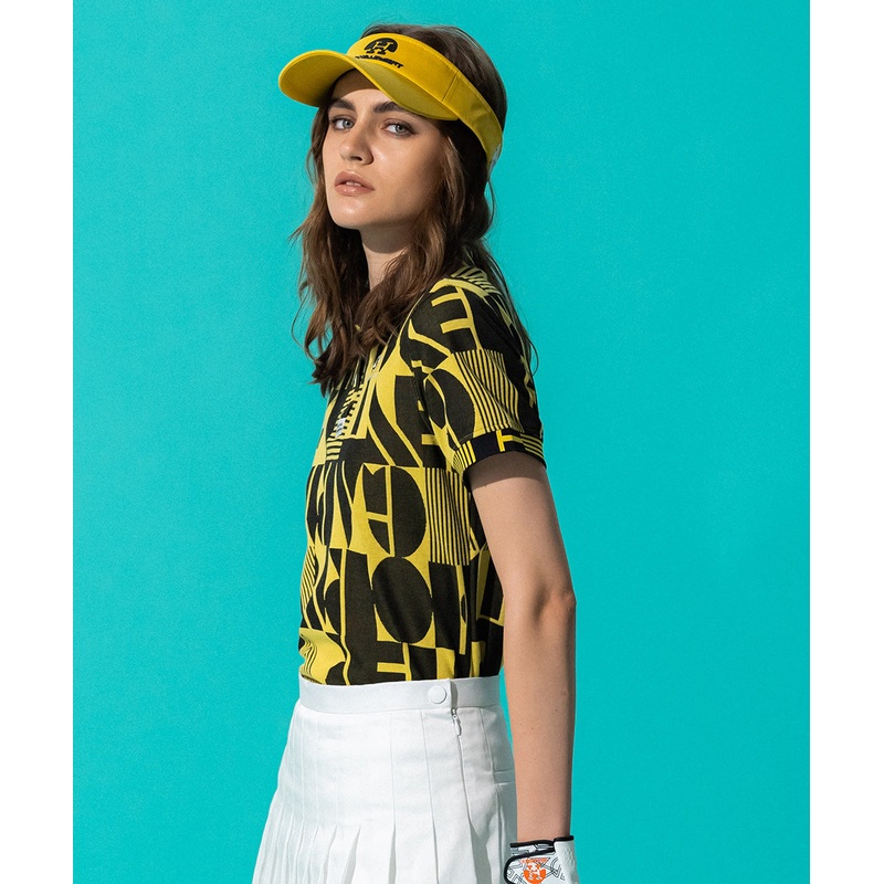 Dialogue Jaquard Polo | WOMEN|WHITE|BLUE|YELLOW|RED|36(S)|38(M)|40(L)