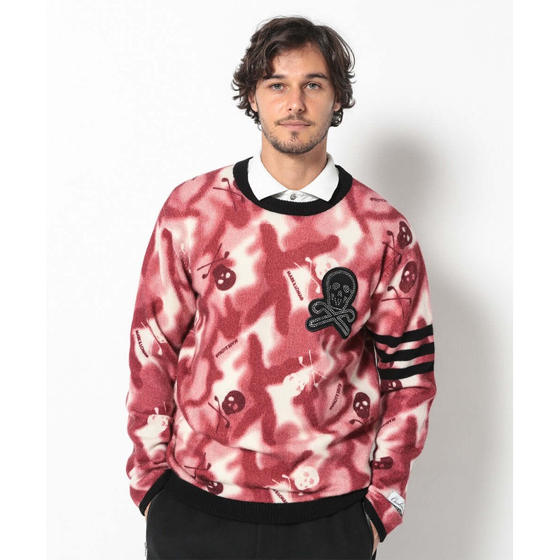 GG Cashmere Sweater | MEN|BLACK|RED|44(S)|46(M)|48(L)|50(XL)