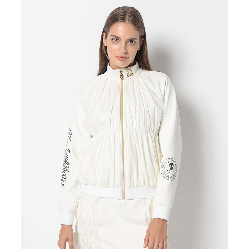Lidi Shirred Insulated Zip-Up Jacket | WOMEN
