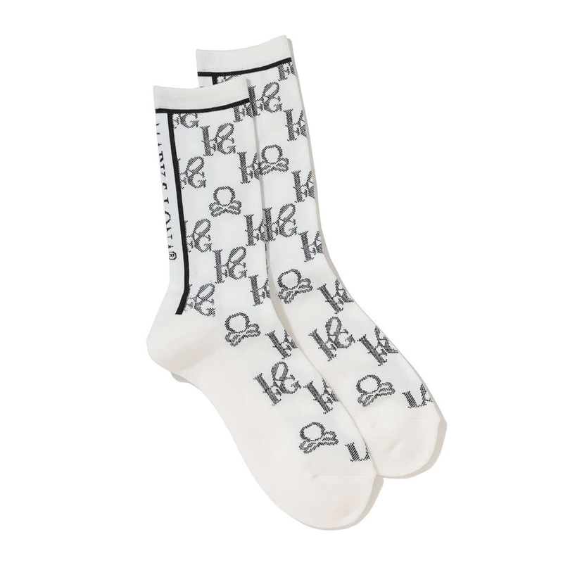 Ever Monogram Socks | MEN|BEIGE|WHITExBLACK|BLACK|25-27cm