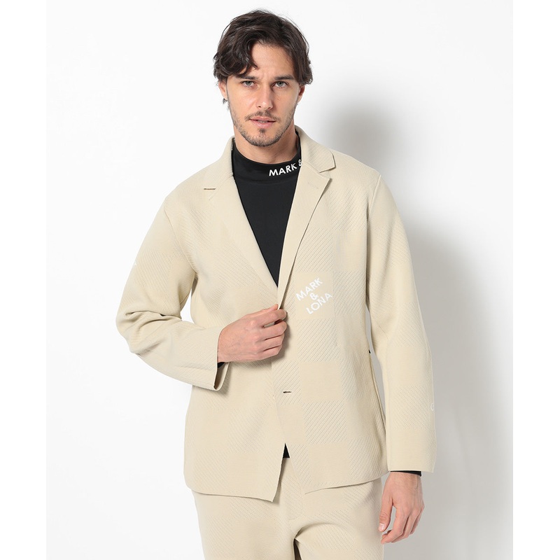 Gridline Stretch Knit Blazer | MEN