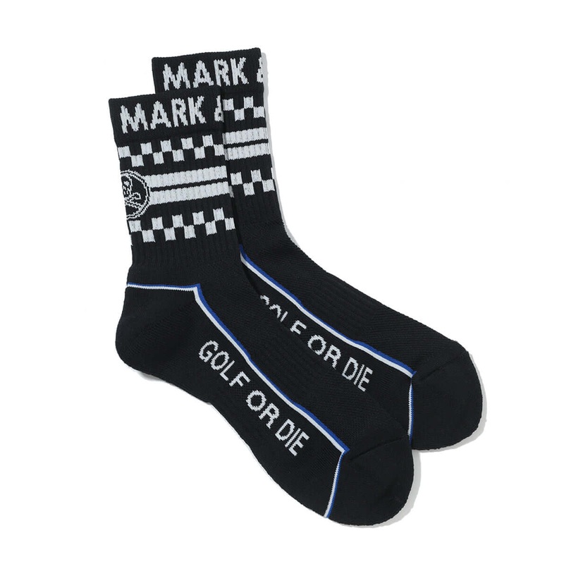 Indy Crew Socks | MEN|BLACK|WHITE|25-27cm