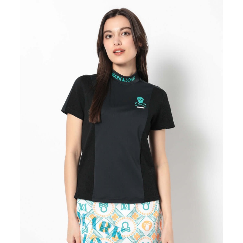 Calde Panel Mock Neck | WOMEN|BLACK|YELLOW|WHITE|36(S)|38(M)|40(L)