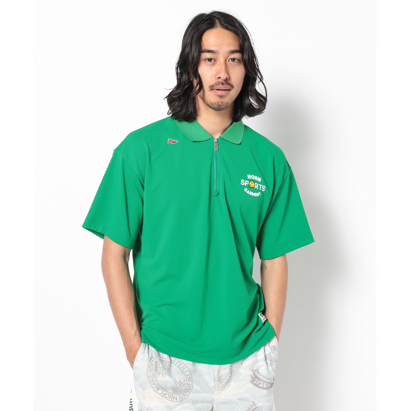 HG Sport Zip Polo | MEN|GREEN|WHITE|BLACK|46(M)|48(L)|50(XL)