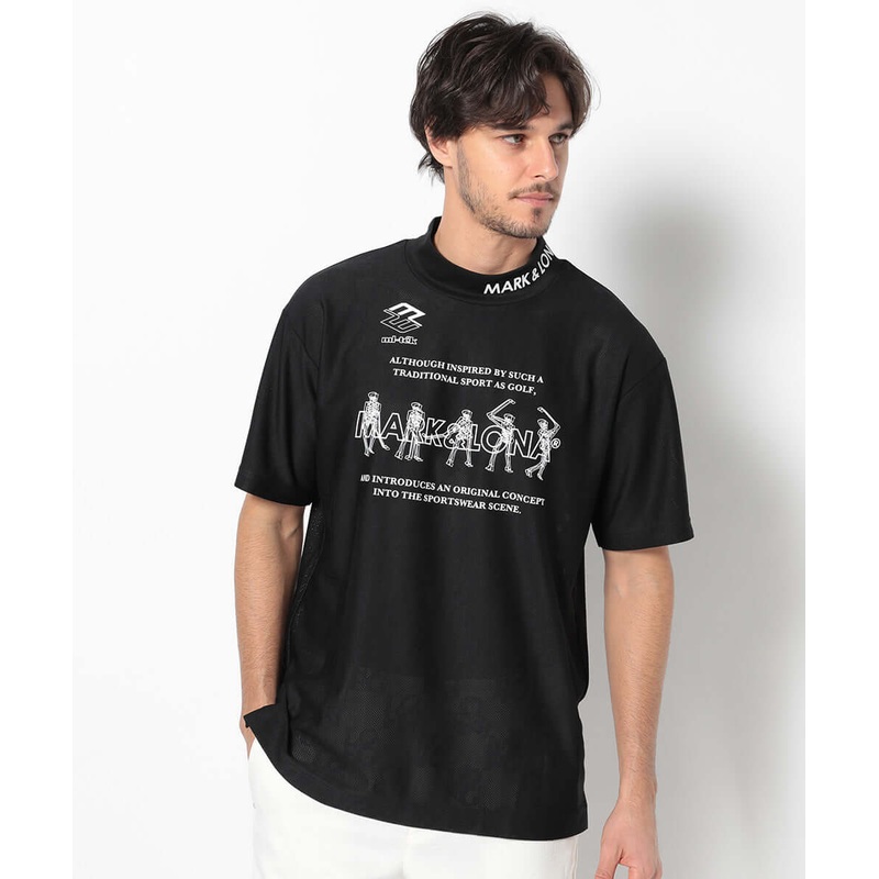 Motion Skull Mock Neck | MEN|BLACK|WHITE|PINK|44(S)|46(M)|48(L)|50(XL)|52(XXL)