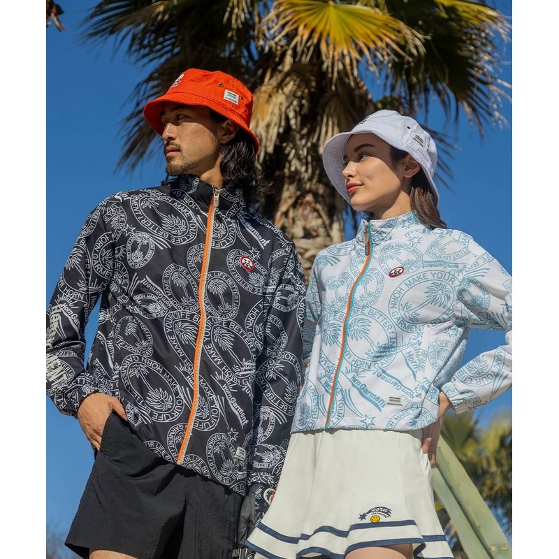 Palms Zip Up Jacket|BLACK|WHITE|42(UNISEX)|44(S)|46(M)|48(L)|50(XL)