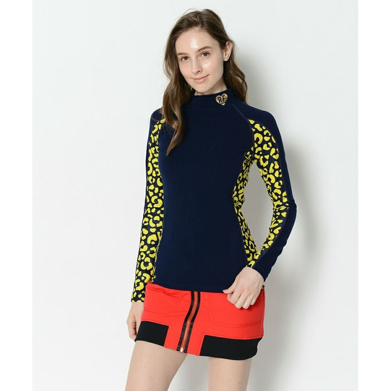 RF Leopard Half Zip Shirts | WOMEN