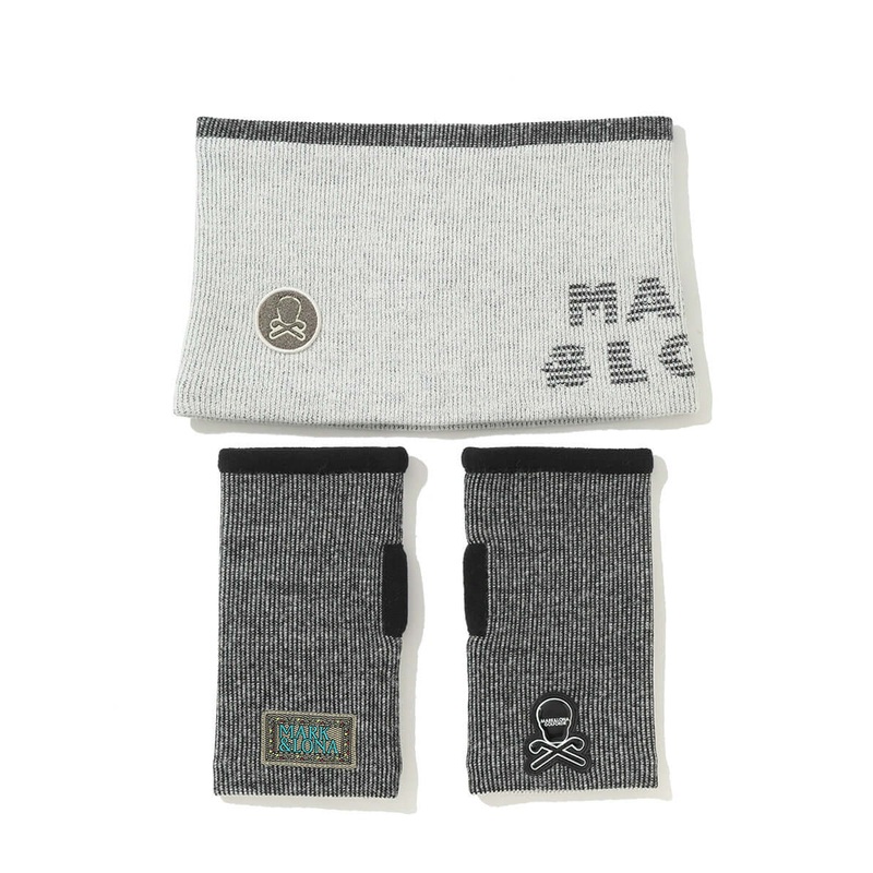 Two-Tone Stripe Neck & Hand Warmer Combo | MEN and WOMEN