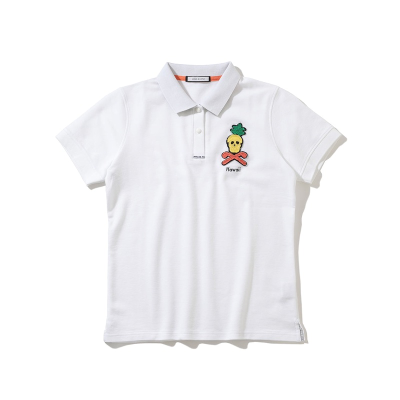 Hala Kahiki Polo | WOMEN|WHITE|ORANGE|NAVY|36(S)|38(M)|40(L)|42