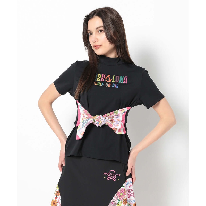 Valentina Scalf Mock Neck Tee | WOMEN