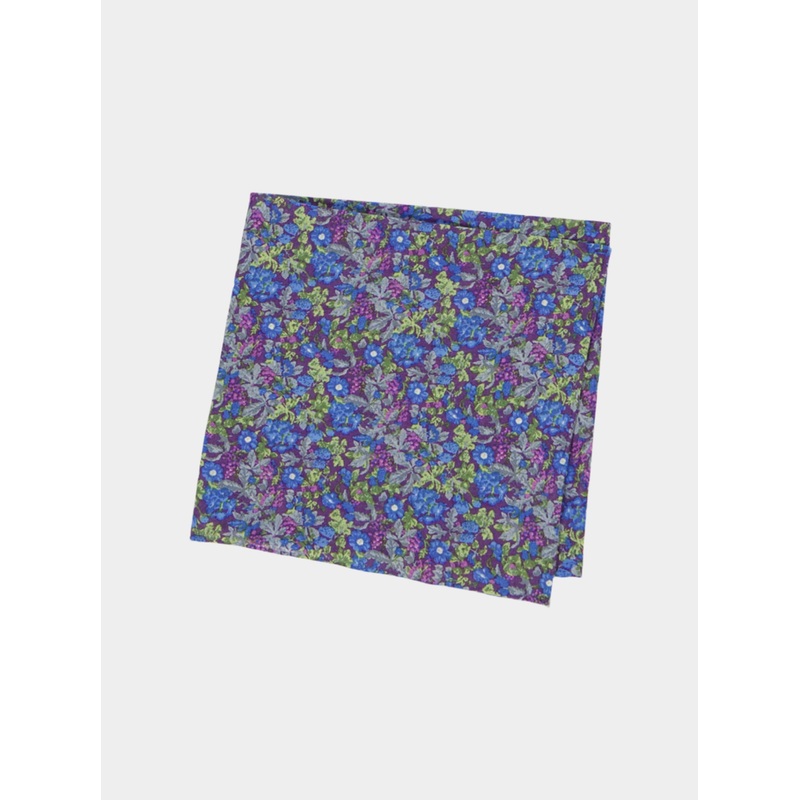 FLORAL POCKET SQUARE|PURPLE|EA
