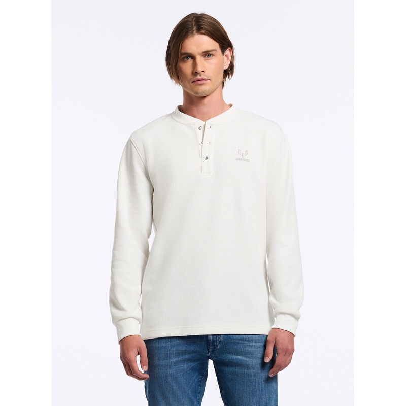 MESSI HENLEY LONG SLEEVE KNIT SHIRT