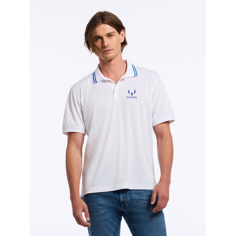MESSI SHORT SLEEVE POLO|WHITE|XS|S|M|L|XL|2XL|3XL|4XL