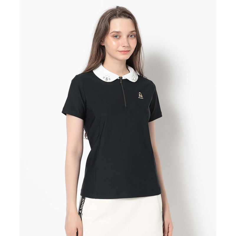 Noble Swarovski Zip Polo | WOMEN