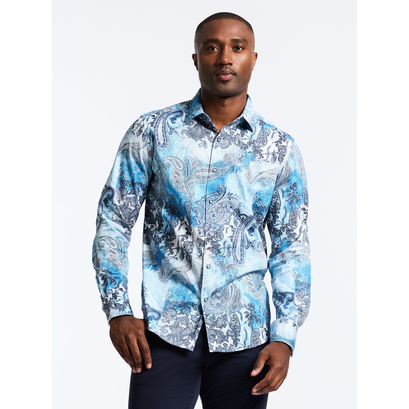 PATMOS LONG SLEEVE BUTTON DOWN SHIRT