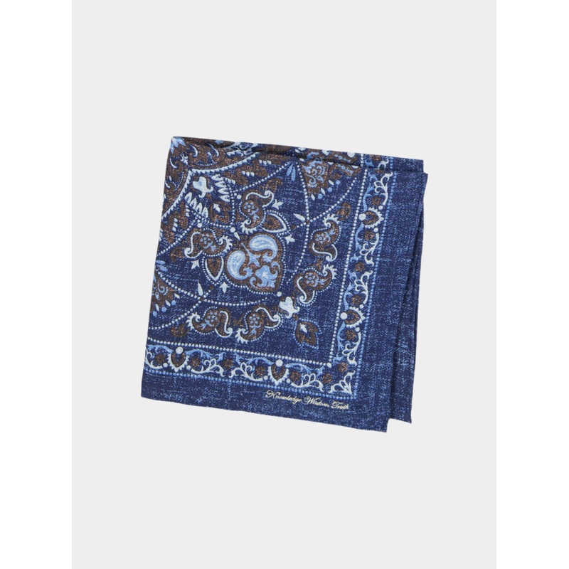 PERSIAN POCKET SQUARE|BLUE|EA
