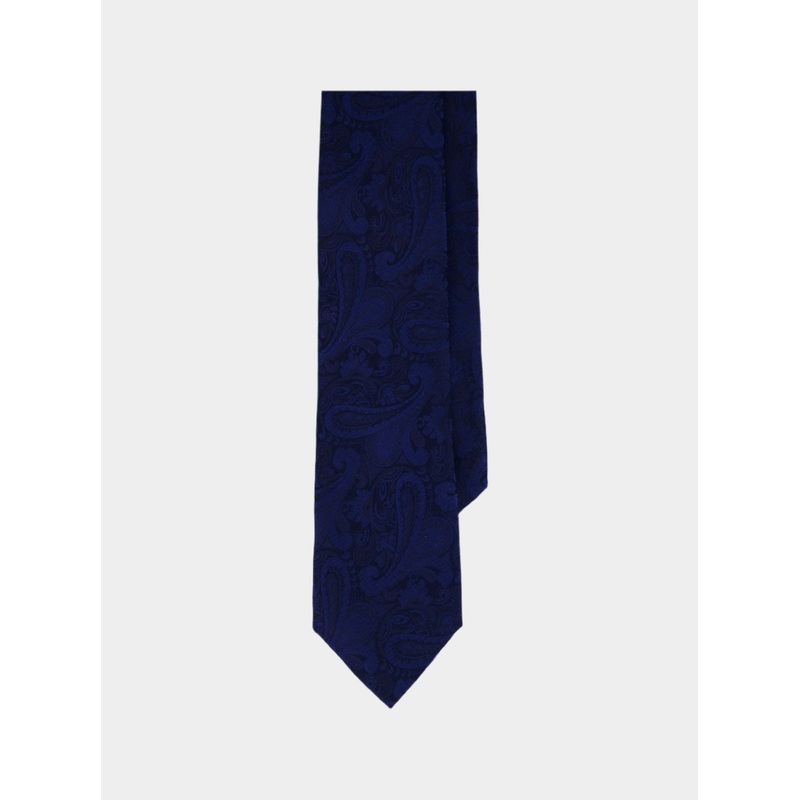 SOLID PAISLEY TIE|NAVY|BLACK|EA
