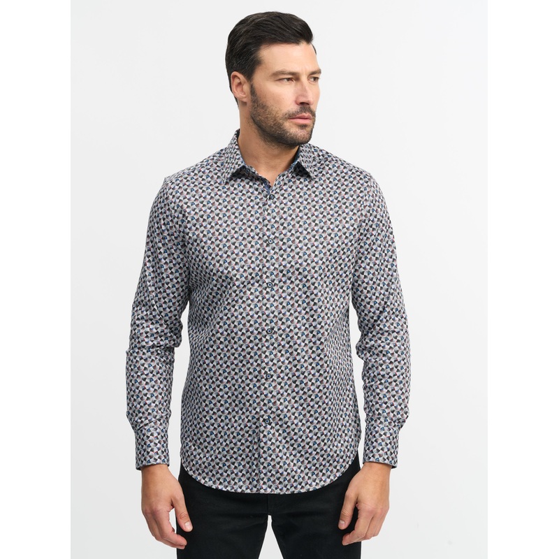 SPUN OUT LONG SLEEVE BUTTON DOWN SHIRT