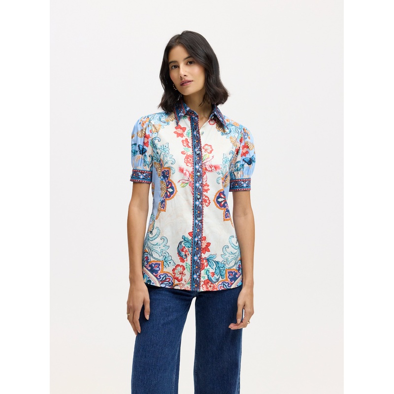 ANGIE SHORT SLEEVE SHIRT|MULTI|XS|S|M|L|XL|2XL