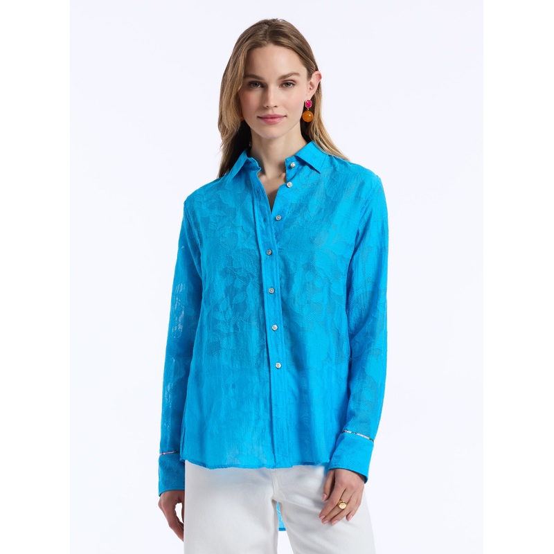 CARRIE LONG SLEEVE SHIRT|BLUE|XS|S|M|L|XL|2XL