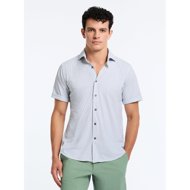 COPACABANNA SHORT SLEEVE BUTTON DOWN SHIRT